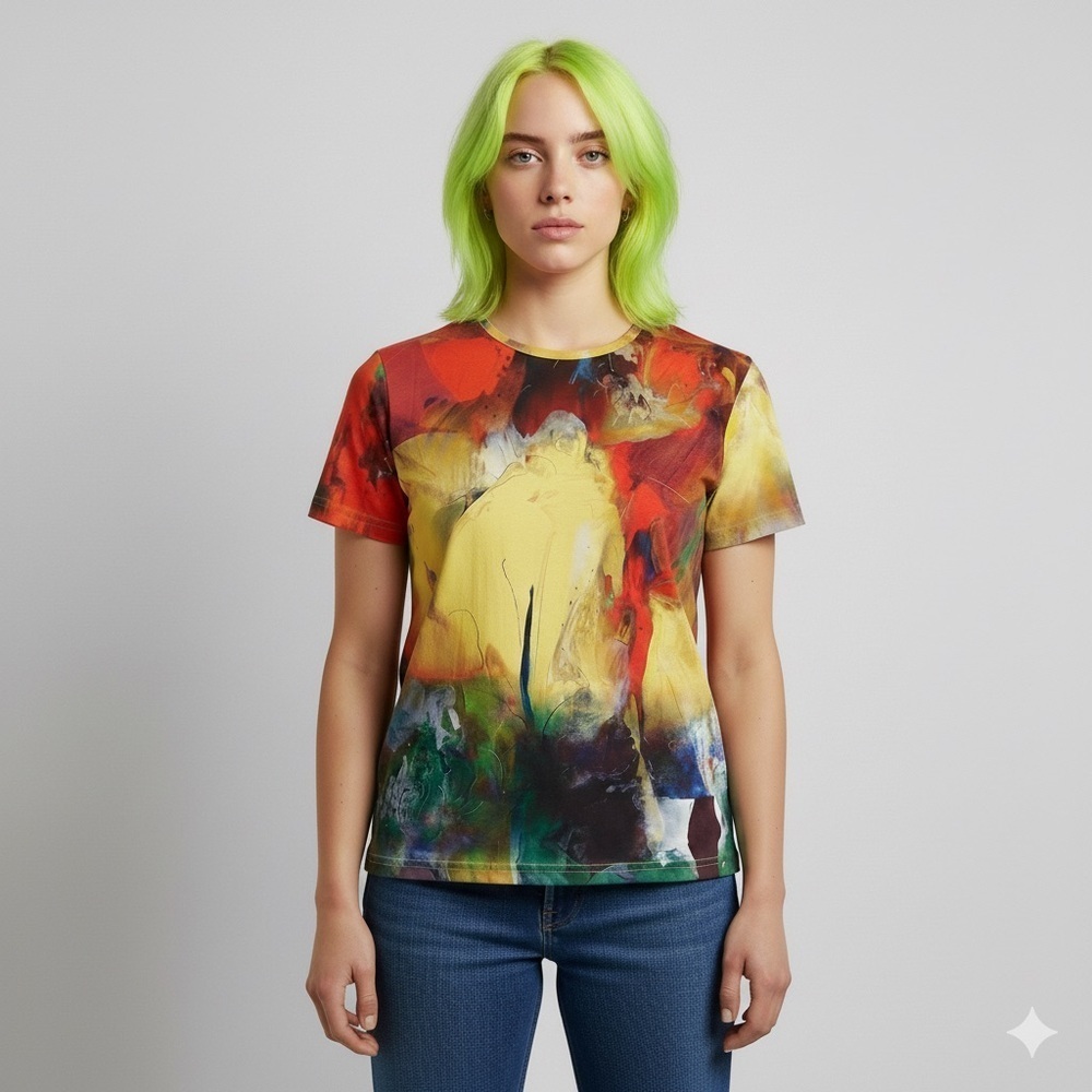 Jim Thompson Colourful Swirl Pima Cotton Tshirt - Small, White Lotus clothier